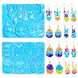 Easter Pendants DIY Food Grade Silicone Mold, Resin Casting Molds, for UV Resin, Epoxy Resin Craft Making