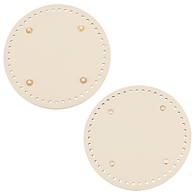 Плоское круглое дно сумки из искусственной кожи, для вязания сумки, женские сумки ручной работы поделки аксессуары