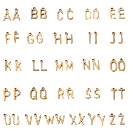 304 подвески из нержавеющей стали, подвески с буквой az~z, ионное покрытие (ip), золотые