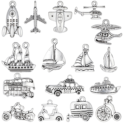 80 шт 16 стили подвески из сплава в тибетском стиле, без кадмия и без свинца, разнообразные