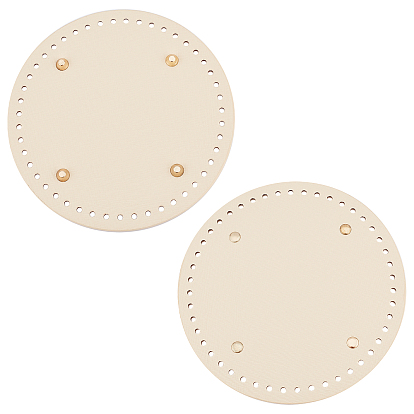 Плоское круглое дно сумки из искусственной кожи, для вязания сумки, женские сумки ручной работы поделки аксессуары