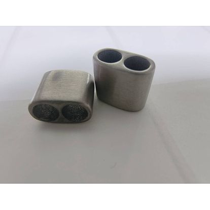 304 Stainless Steel Spacer Bars, for Leather Cord Bracelets Making, Trapezoid