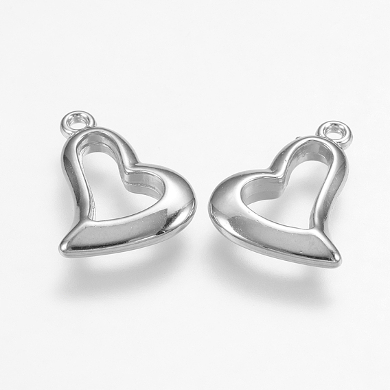 CCB Plastic Pendants, Heart
