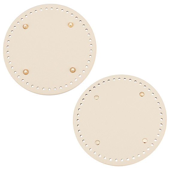 Плоское круглое дно сумки из искусственной кожи, для вязания сумки, женские сумки ручной работы поделки аксессуары