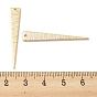 Rack Plating Brass Pendants, Thin Triangle Charm