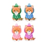 PVC Plastic Pendants, Cat Shape with Hoodie Chamrs