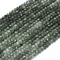Naturelles quartz rutile brins de perles, facette, ronde