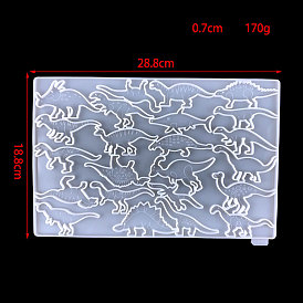 Rectangle Shape Keychain Molds Food Grade Silicone Molds, for UV Resin, Epoxy Resin Jewelry Making