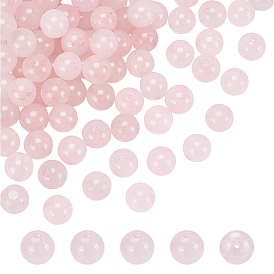 2 нити бусины из натурального розового кварца нити, круглые, окрашенные