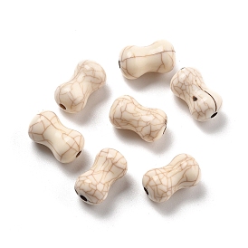 Хрустящие непрозрачные акриловые бусины, имитация бирюзовый, арахис