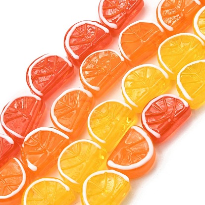 Бусины лэмпворк , оранжевые