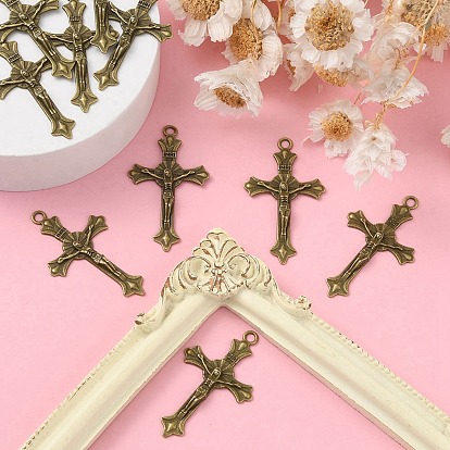 Zinc Alloy Pendants, Crucifix Cross