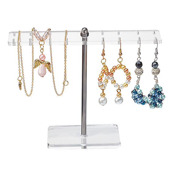Т-образные акриловые подставки для серег, настольный органайзер для украшений для хранения серег