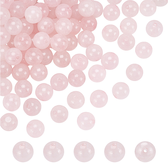 2 нити бусины из натурального розового кварца нити, круглые, окрашенные