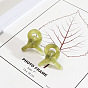 Resin Sweet Candy Color Fun Cute Girl Earrings & Ear Studs with Simple Knot Design
