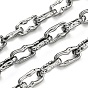 Alloy Twist Oval Link Chains, Cable Chains, Unwelded, with Spool