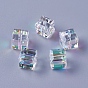 Imitation Austrian Crystal Beads, K9 Glass, Cube, Faceted