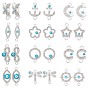 Alloy Rhinestone Links/Connectors, Mixed Shapes