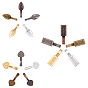 Tibetan Style Alloy Glue-on Flat Pad Pendant Bails, Leaf & Rectangle & Heart