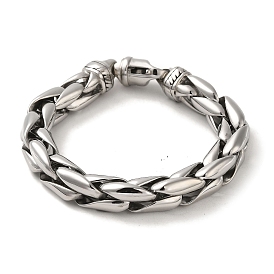 304 Stainless Steel Chunk Wheat Chain Bracelets for Women Men