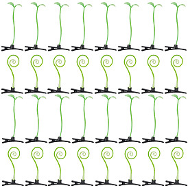 32 шт 2 стиль фасолевые ростки пластиковые заколки для волос из кожи аллигатора, зеленый горошек милый цветок трава заколки украшение для девочек