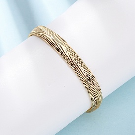 Латунные браслеты-змейки для женщин, долговечный, стойки покрытие, без кадмия и без свинца