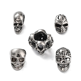 316 Surgical Stainless Steel Beads, Skull