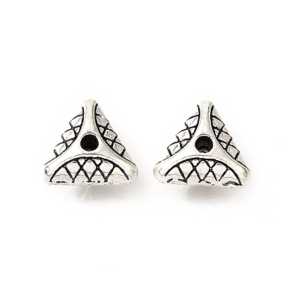 Сплавочные овальные бусины тибетского стиля , без кадмия и без свинца, треугольные