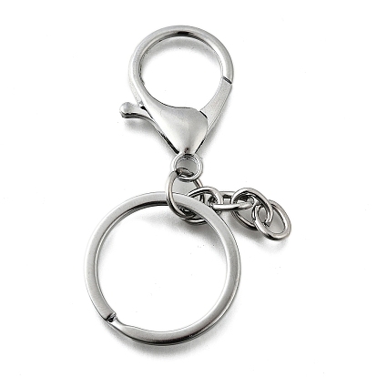 Застежки для брелков из сплава и железа, с карабин-лобстерами 