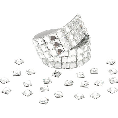 Самоклеящаяся стеклянная зеркальная мозаичная плитка маленькая квадратная наклейка, для украшения поделки ремесло