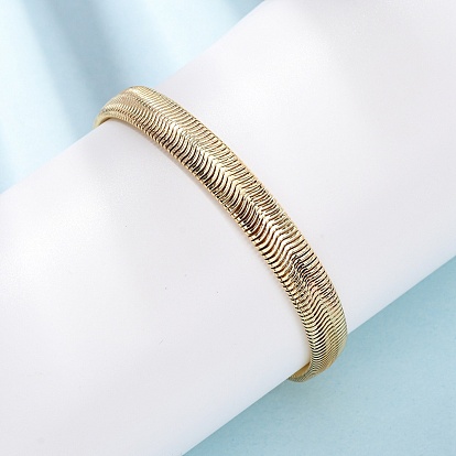 Латунные браслеты-змейки для женщин, долговечный, стойки покрытие, без кадмия и без свинца
