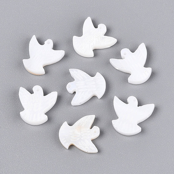 Естественных пресноводных стеклянные бусы, птица