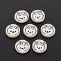 Handmade Polymer Clay Cabochons, Polymer Clay Slices for Resin Crafts & DIY Projects, Flat Round with Dog
