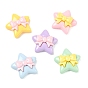 Cabuchones de resina opacos, estrella con bowknot