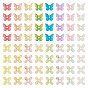 200Pcs 2 Styles Transparent Acrylic Bead Cap, Butterfly & Flower, with Glitter Powder