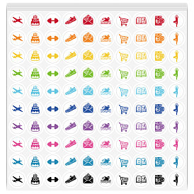 5 Sheets PVC Paper Stickers, Self-adhesion