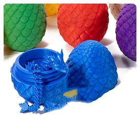 Plastic 3D Printed Dragon & Egg Toy