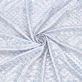 Полиэфирная ткань с рисунком рыбьей чешуи, для аксессуаров одежды