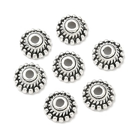 Крышки из тибетского сплава, без свинца и без кадмия, 8 мм диаметром, толщиной 3 мм , отверстие : 2 мм