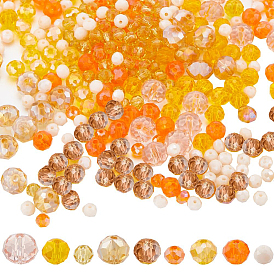 Perles de verre imitation jade, électroplaquées et peintes au four, facette, rondelle