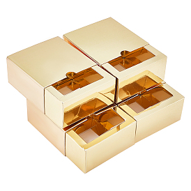 Складной ящик типа креативная коробка из крафт-бумаги, свадебные подарочные коробки, ящик для подарков, бумажная подарочная коробка, квадратный