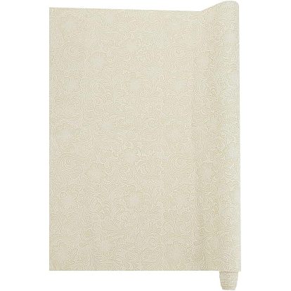 Geprägtes PU-Lederimitat, für Bekleidungszubehör, Blumenmuster
