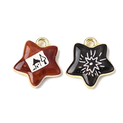 Печатные подвески сплава, звезды прелести, долговечный, стойки покрытие, золотые
