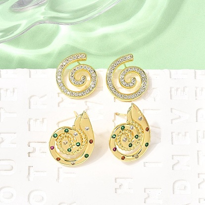 Латунные микро проложить серьги стержня кубического циркония, стойки покрытие, без свинца и без кадмия, долговечный