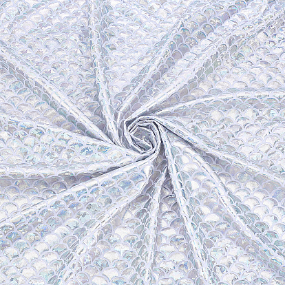 Полиэфирная ткань с рисунком рыбьей чешуи, для аксессуаров одежды