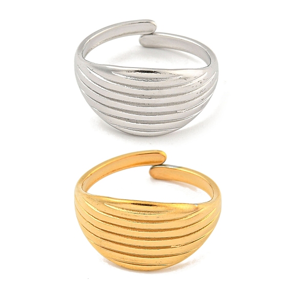 304 широкие манжетные кольца из нержавеющей стали для женщин