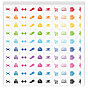 5 Sheets PVC Paper Stickers, Self-adhesion