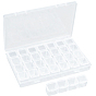 Прямоугольные полипропиленовые (полипропиленовые) контейнеры для хранения бусинок, с откидной крышкой и 28 решетками, каждая строка имеет 4 сетки, для бижутерии мелкие аксессуары