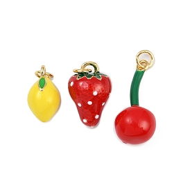 Латунные подвески, без кадмия, без никеля и без свинца, с эмалью и кольцом для прыжков, реальный 18 k позолоченный