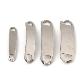 201 Stainless Steel Connector Charms, Wavy Rectangle Links